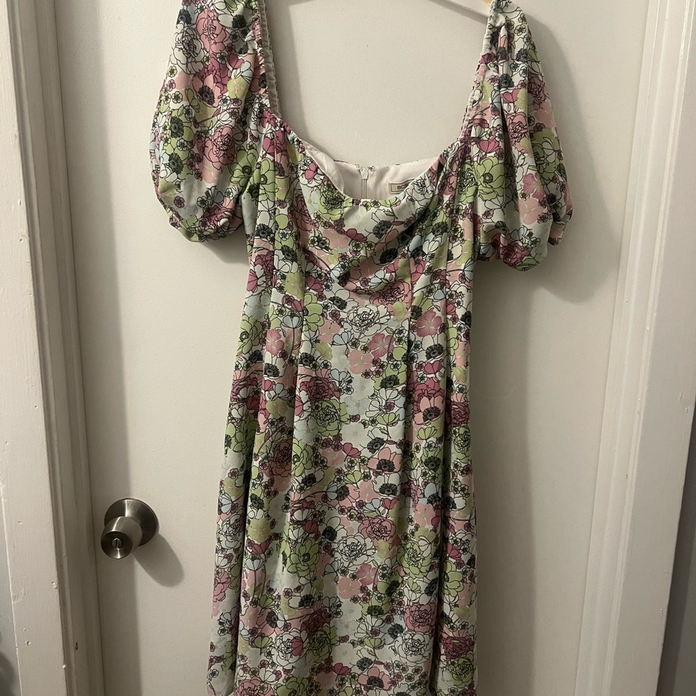 Floral Puff Sleeve Dress